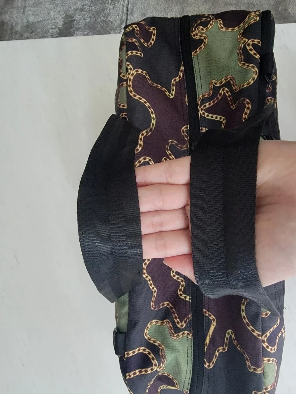 Sprayground Gold Chain Camo Duffle Bag 20